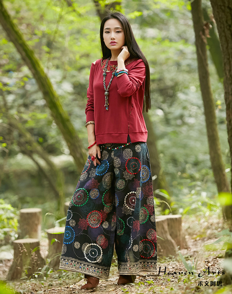 镶亮片<em>阔腿</em>裤+-+裤子