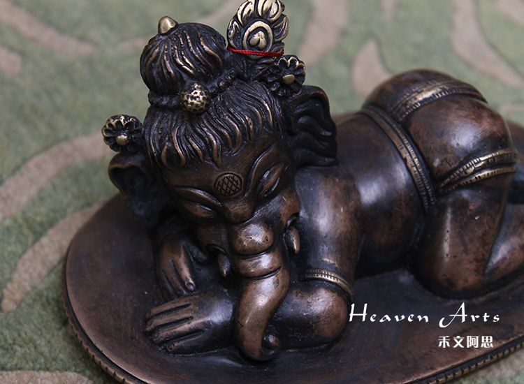 铜制象鼻财神 - 精品佛像 - 文化用品,HeavenAr