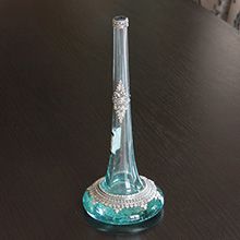 意大利琉璃镶银花瓶**25cm