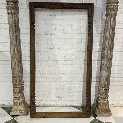 老木雕花镜框83*5厚*154cm