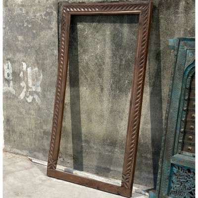老木雕花镜框87*4.5厚*159cm
