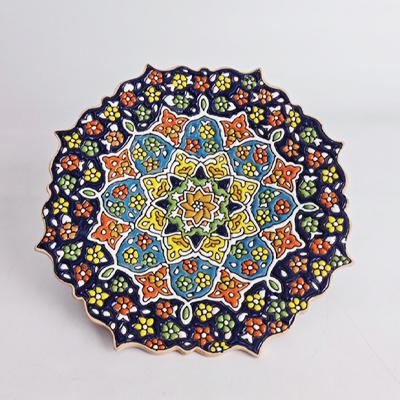 25.5*25.5*3.3cm巴基斯坦彩釉陶瓷果盘墙壁挂盘