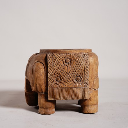 菩提木雕花桌子（象）