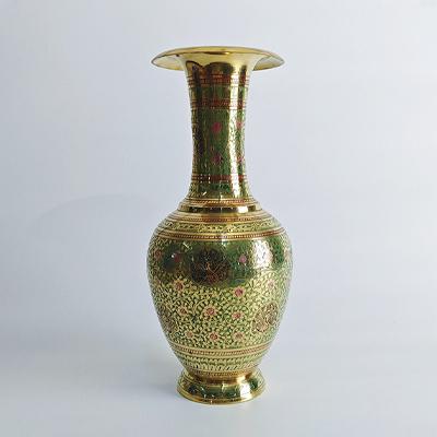 彩绘铜花瓶18*18*40cm