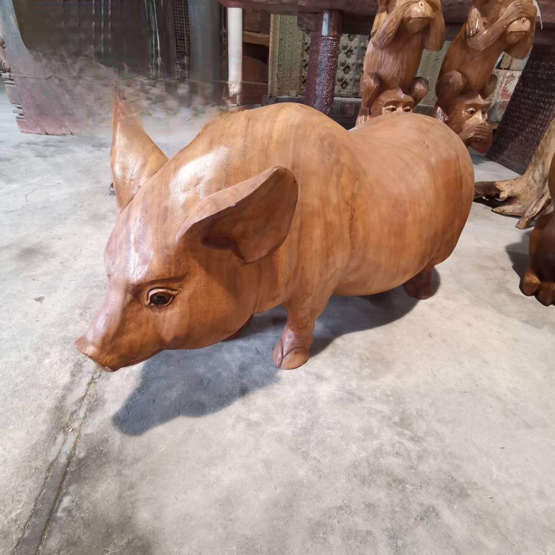 木雕摆件-富贵猪88*30*49cm