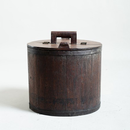 老木收纳桶木食盒35*34*30cm