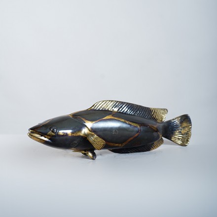 铜制鱼摆件40*10.5*13cm